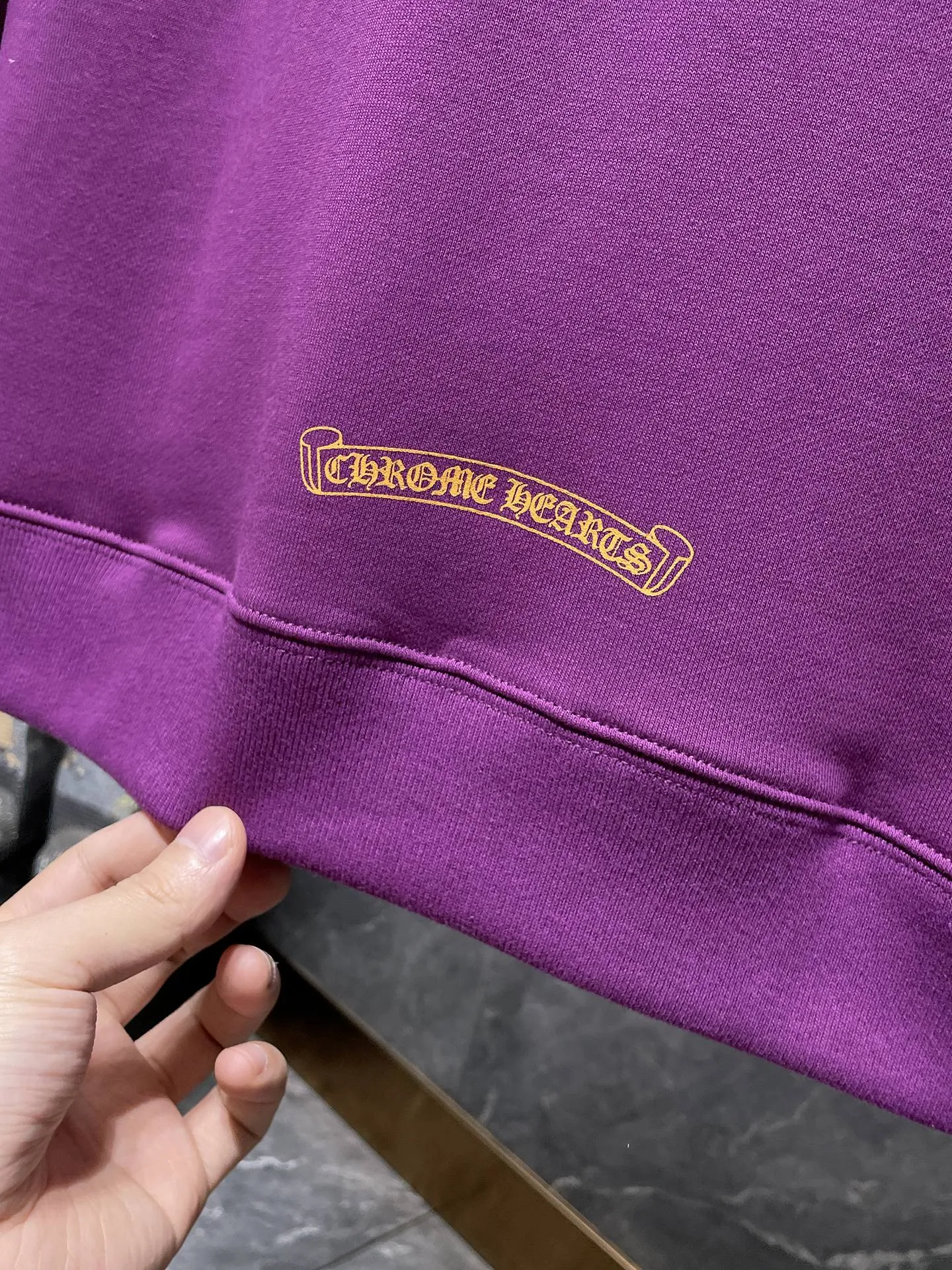 P240 Chrome Hearts 25ss High-weight, environmentally friendly and high-quality top-quality fabric Chrome Matty Boy purple hooded sweatshirt Imported environmentally friendly glue printing and dyeing Counter synchronization 1:1 replica version Recommended color: purple Size: S, M, L, XL.